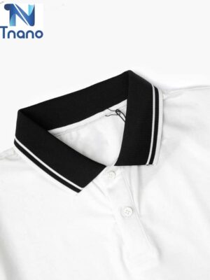 Bo cổ áo viền sọc đôi