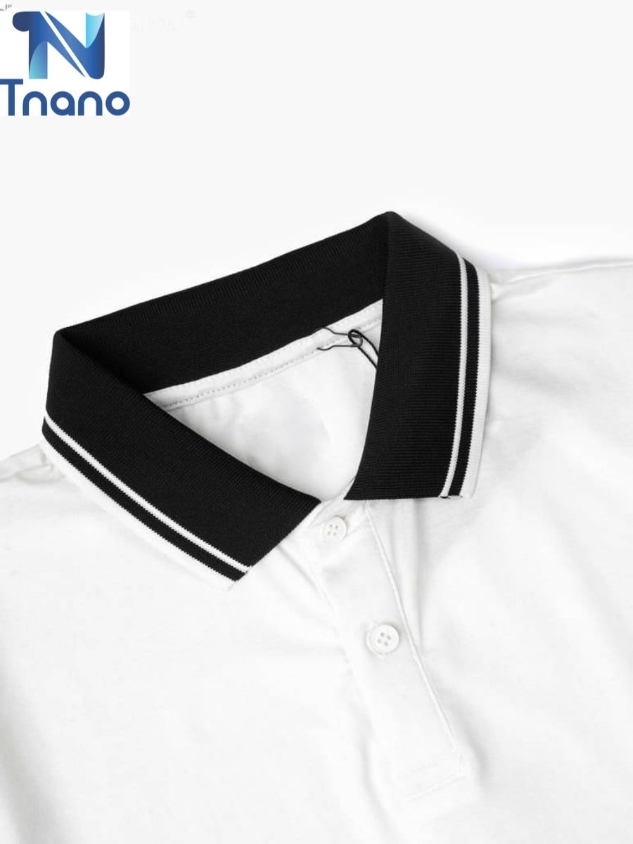 Bo cổ áo viền sọc đôi