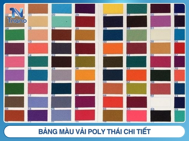 Vải Poly Thái là gì? Nguồn gốc ĐẶC ĐIỂM & phân loại Bảng màu vải Poly Thái chi tiết