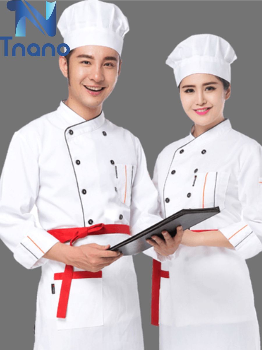 Áo bếp trắng - biểu tượng của sự sạch sẽ và gọn gàng