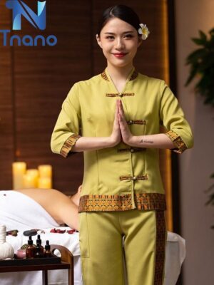 Gam màu vàng nổi bật giúp spa dễ dàng gây ấn tượng với khách hàng