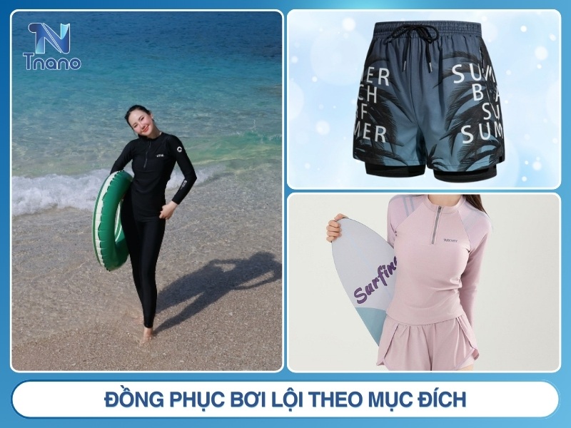 Phân loại đồng phục bơi lội theo mục đích