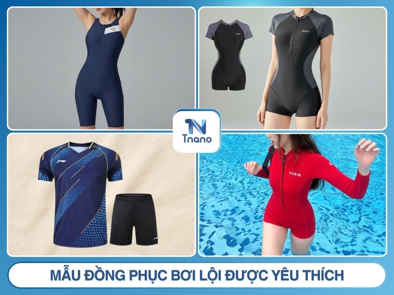 mẫu đồng phục bơi lội được ưa chuộng