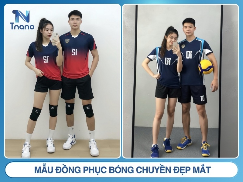 mẫu đồng phục bóng chuyền nam nữ được ưa chuộng hiện nay