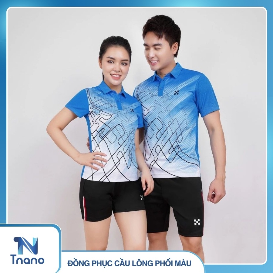 Đồng phục cầu lông phối màu chuyển sắc