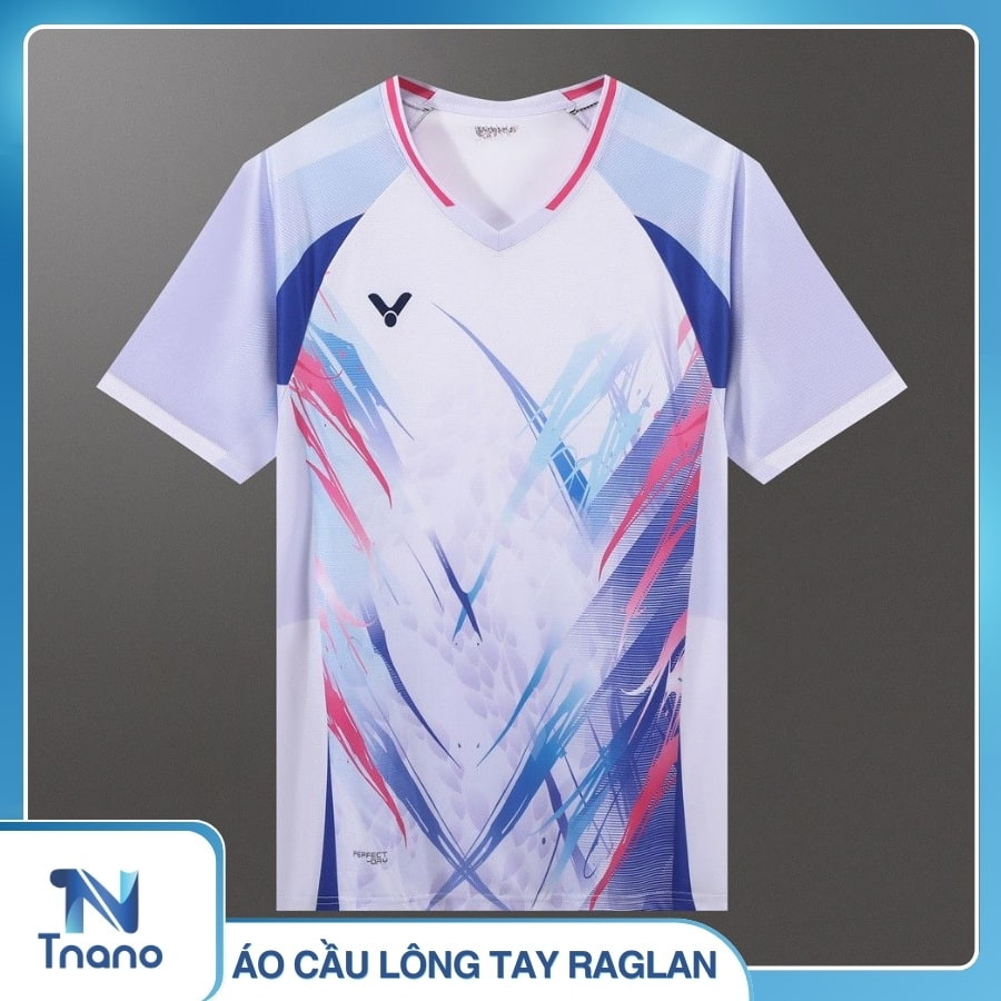 Áo cầu lông tay raglan linh hoạt