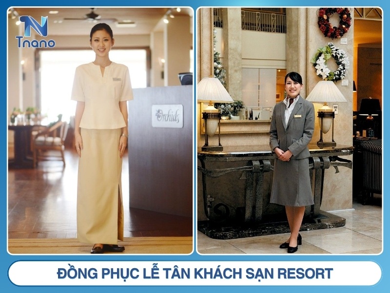 Đồng phục lễ tân khách sạn resort