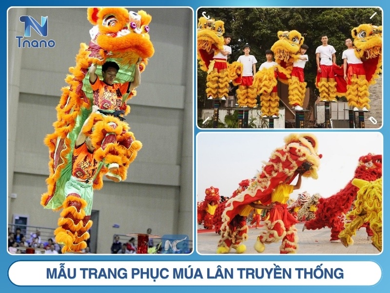 Mẫu trang phục múa lân truyền thống
