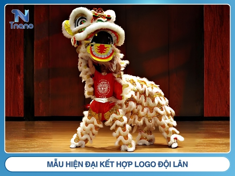 Mẫu hiện đại kết hợp logo đội lân