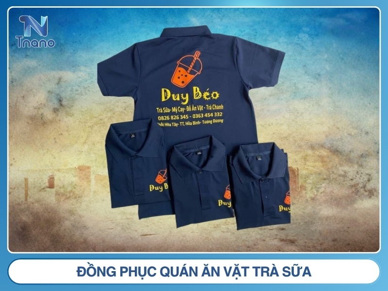 Đồng phục quán ăn vặt trà sữa