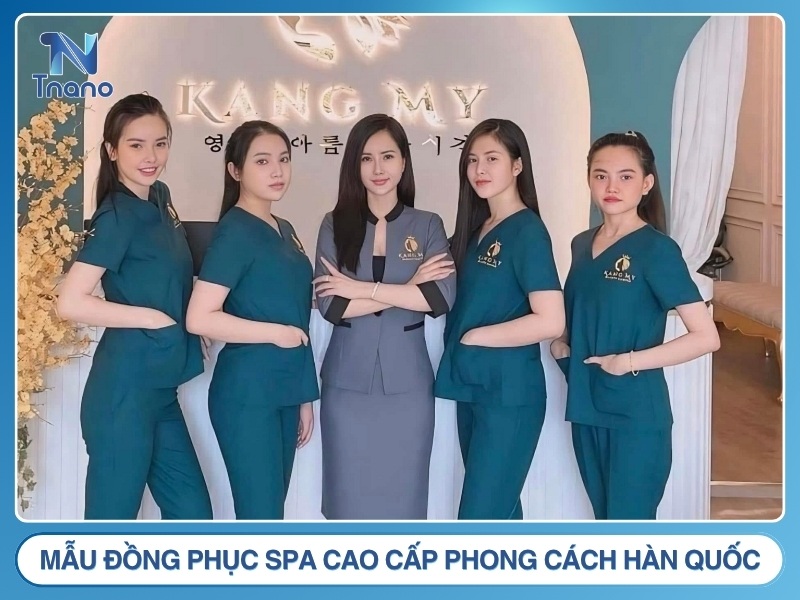 Mẫu đồng phục spa cao cấp phong cách Hàn Quốc