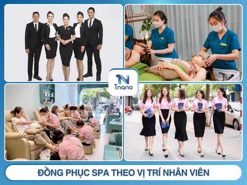 Đồng phục spa theo vị trí nhân viên