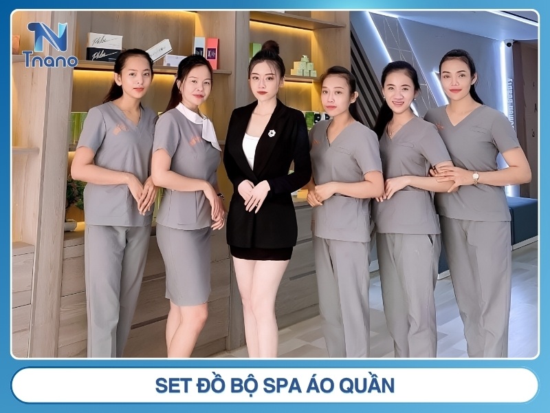 Set đồ bộ spa áo quần