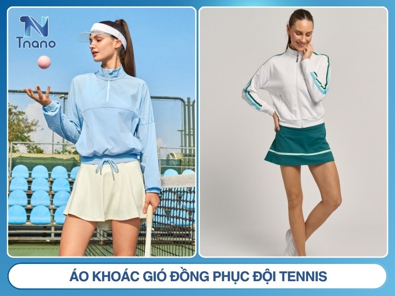 Áo khoác gió đồng phục đội tennis
