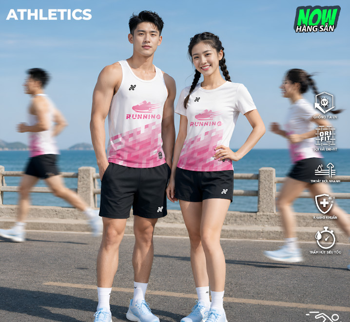 Áo thun ba lỖ chẠy bỘ in logo phẢn quang clb ngƯỜi xÂy dỰng