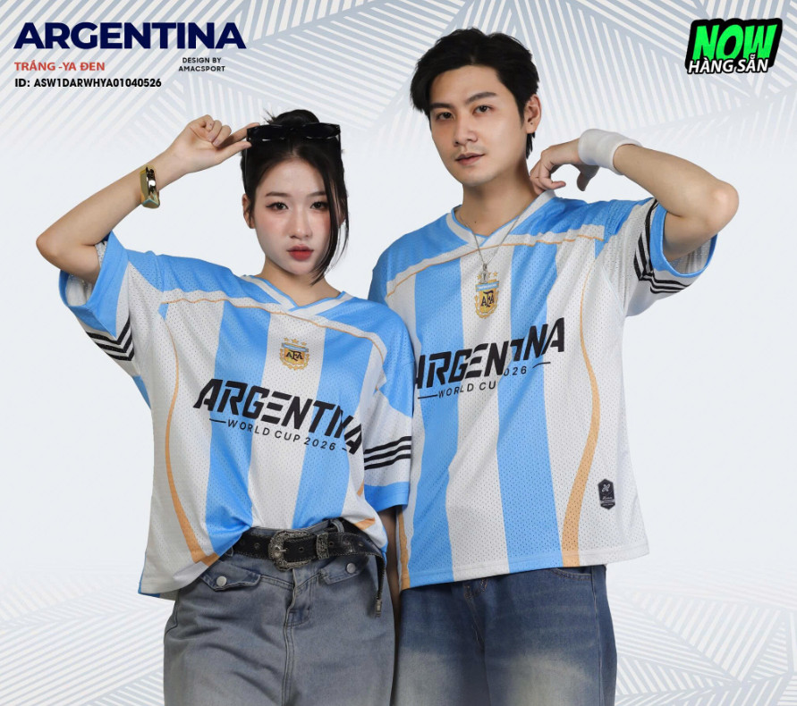 Áo Lớp Bóng Chày VIBE TUYỂN ARGENTINA AO THOI TRANG THE THAO VIBE WORLD CUP Tuyen Argentina7