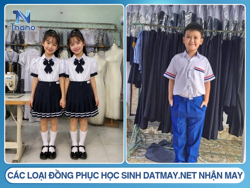 Các loại đồng phục học sinh Datmay.net nhận may