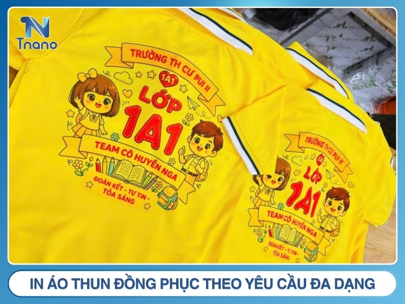 In áo thun đồng phục theo yêu cầu đa dạng