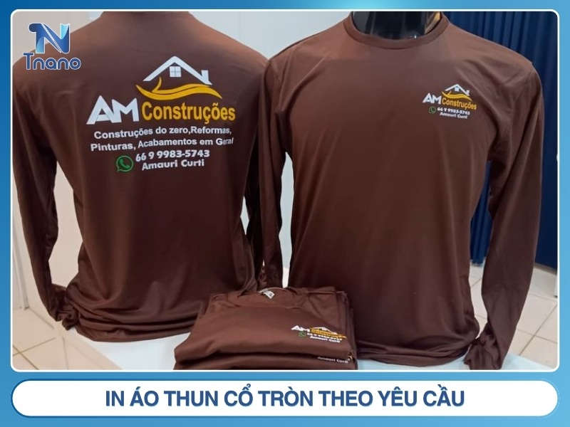 In áo thun cổ tròn theo yêu cầu