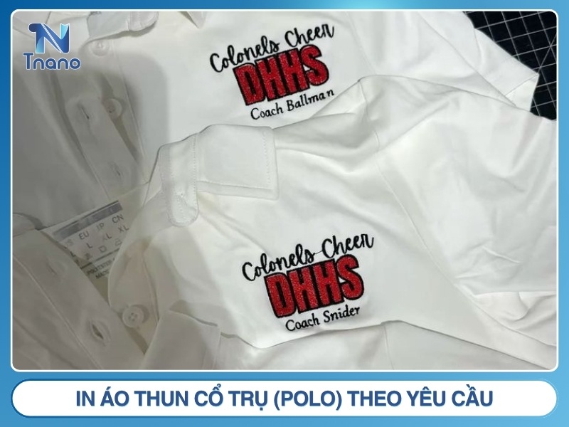 In áo thun cổ trụ (polo) theo yêu cầu