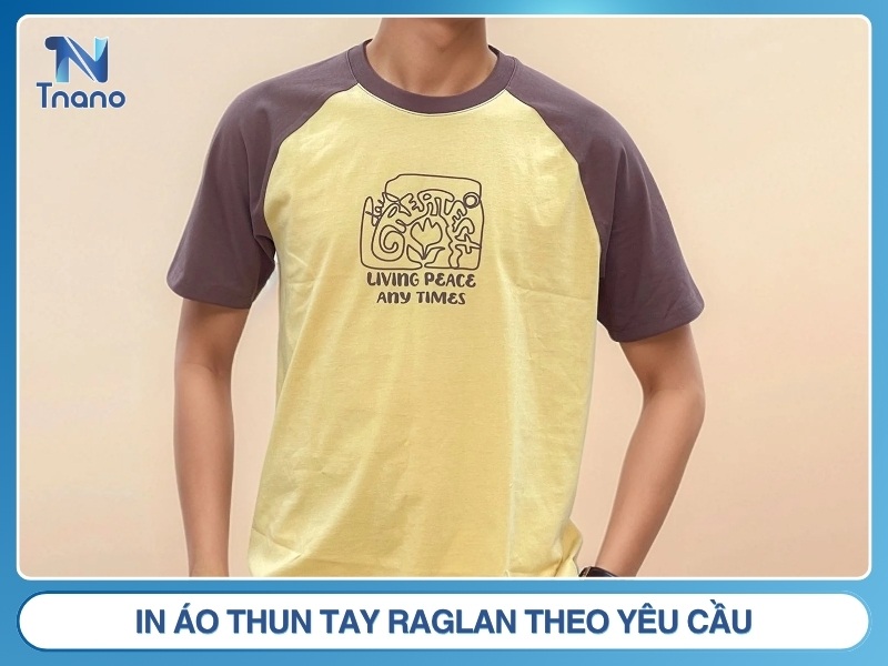 In áo thun tay raglan theo yêu cầu