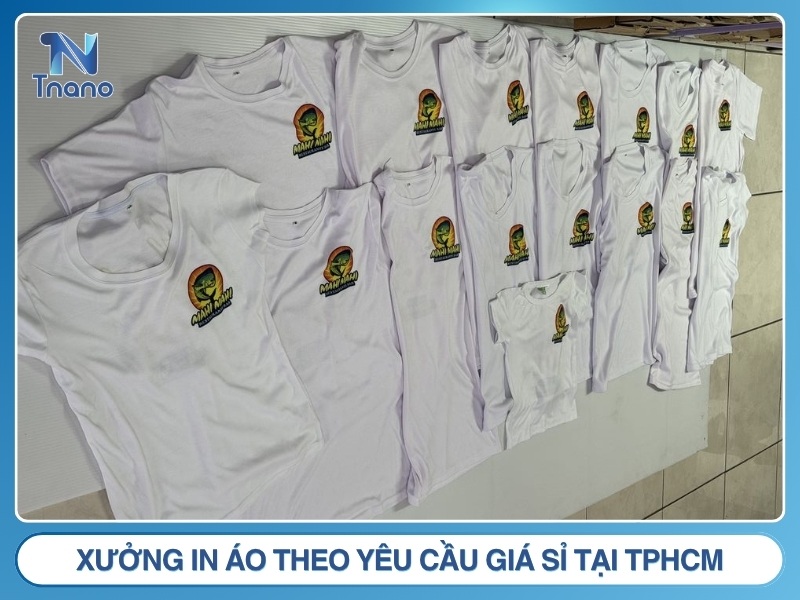 Xưởng in áo theo yêu cầu giá sỉ tại TPHCM